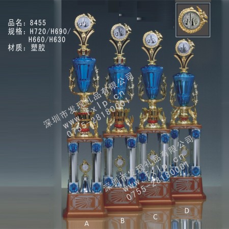 8455尊贵型奖杯 奖杯,塑胶奖杯,水晶奖牌,水晶礼品,受权牌