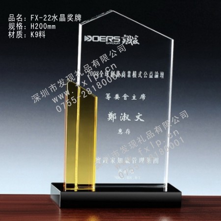 FX-22水晶奖牌 
