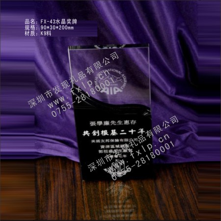 FX-43水晶奖牌 