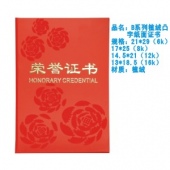 B系列植绒凸字纸面证书