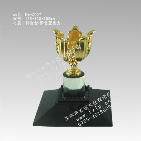 HM-Z007小号亚克力座紫荆花纪念品2 奖杯,上海奖杯,奖牌,礼品,礼品网