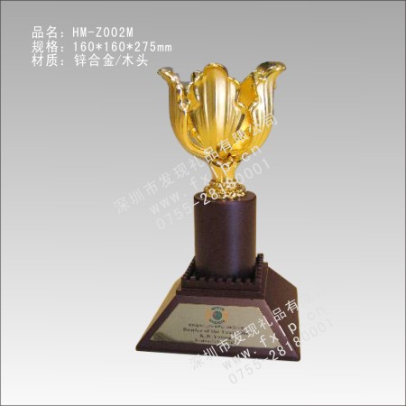 HM-Z002M大号紫荆花奖杯 奖杯,专业奖杯制作,上海奖杯网,上海金属奖杯订做,上海哪里有奖杯批发